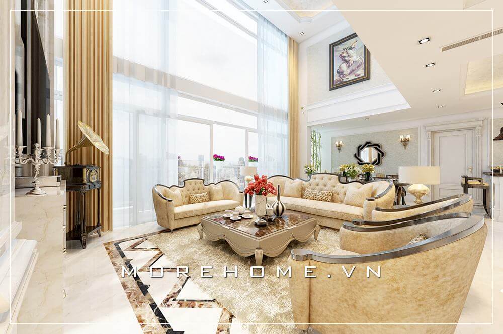top 15 mẫu sofa tân cổ điển cho phòng khách đẹp